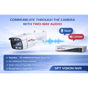 4MP IP  Tow Way Audio speaker no need any Power ILLUMAX BULLET SPT-IPC-BL34A4MC-L-Y -4IR